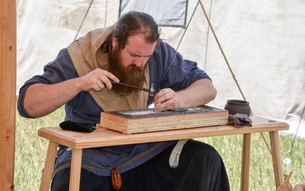 A man doing repose work