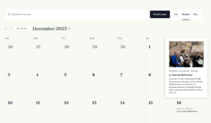 A screenshot of a calendar