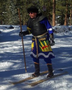 Baron Teigr on skis